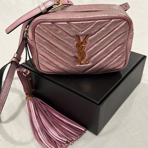 YSL Pink Mettalic Belt Bag